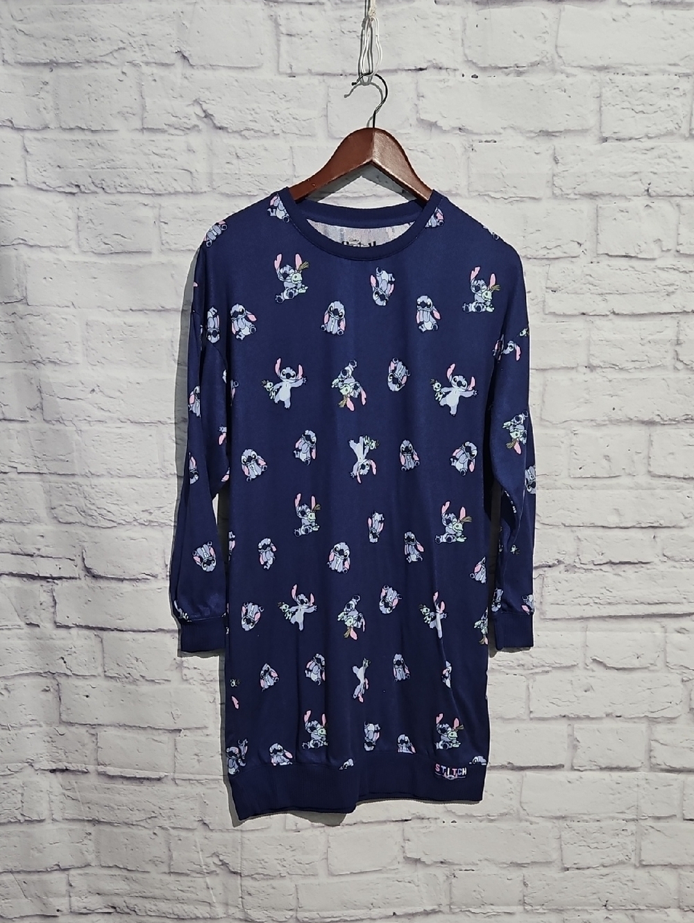 Disney Navy Lilo & Stitch Long Sleeve Sleep Dress